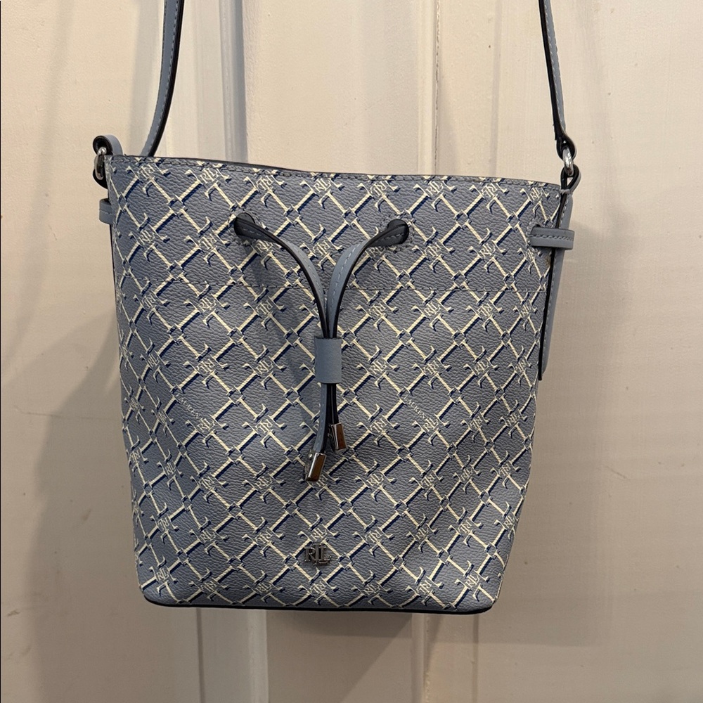 Ralph Lauren Light Blue Patterned Shoulder Bag